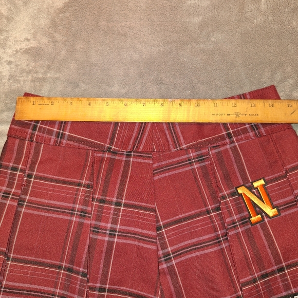 NWT No Boundaries Juniors Pleated Cos Burgundy Cheer School Girl Skirt Size S - Picture 6 of 9